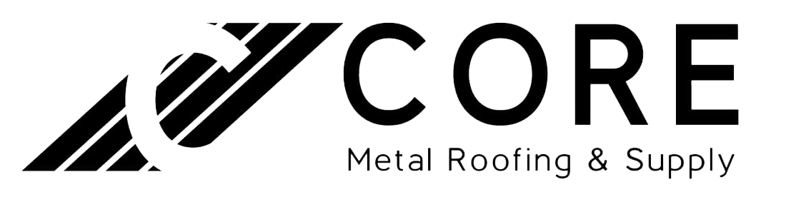 Core Metal Roofing And Supply logo. Text reads,