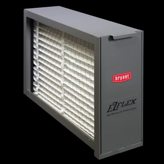 A picture of a air filter on a white background.