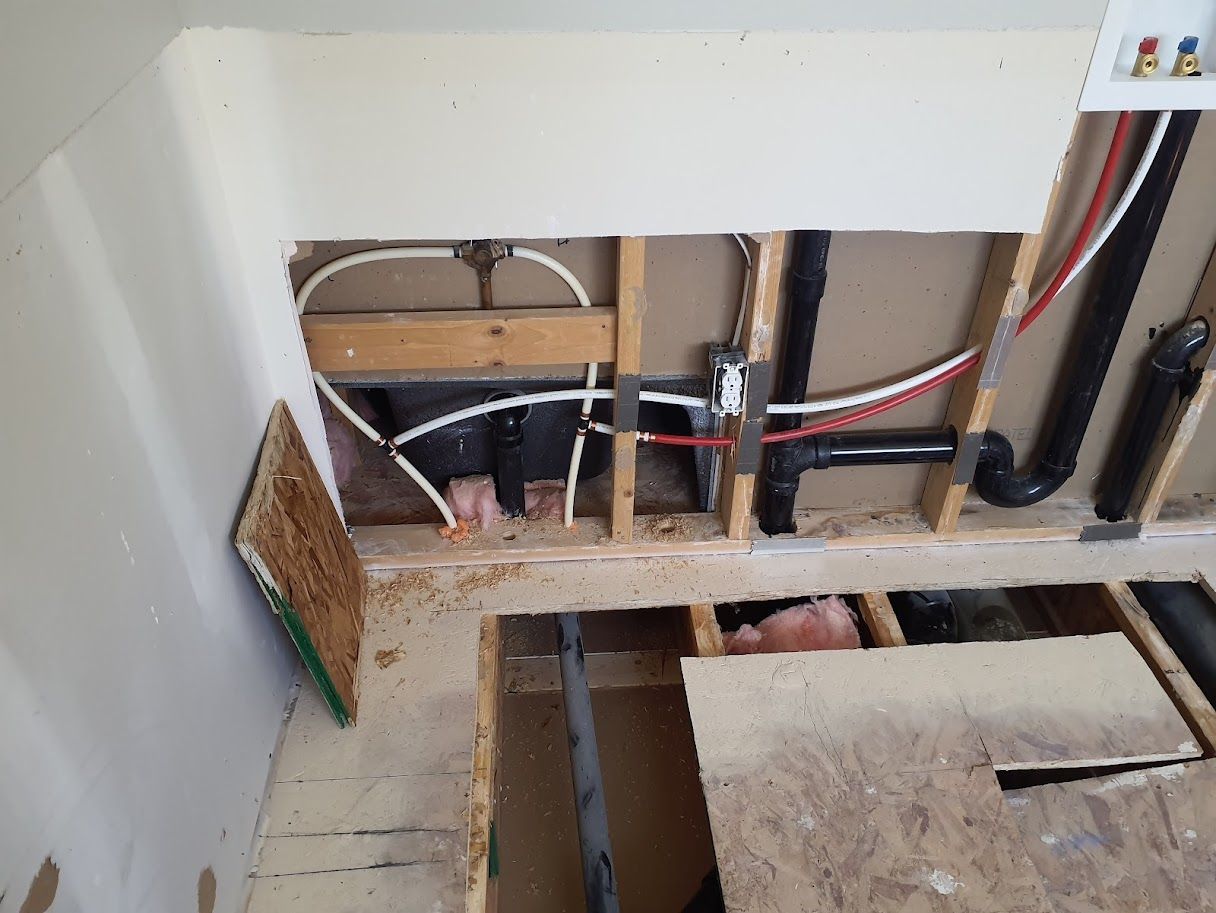 new plumbing done in a renovation or new construction home in ogden