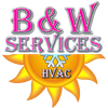 A logo for a company called b & w services hvac