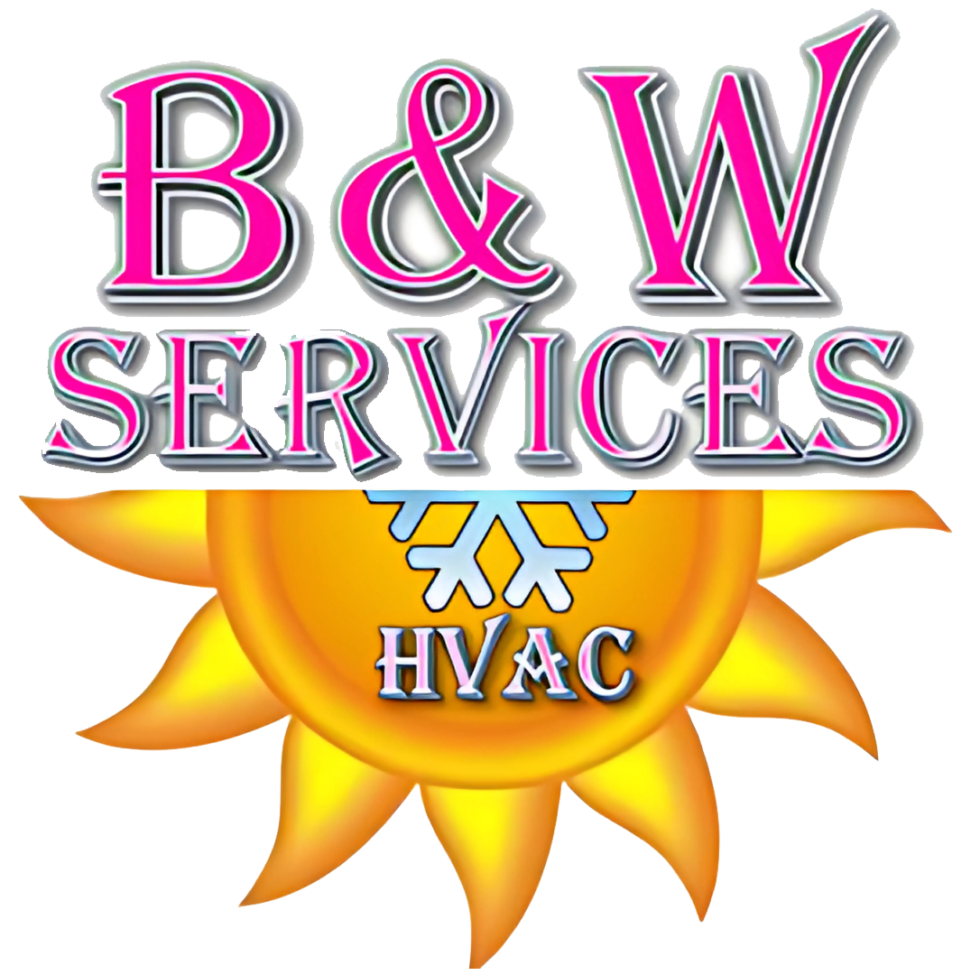 A logo for a company called b & w services hvac