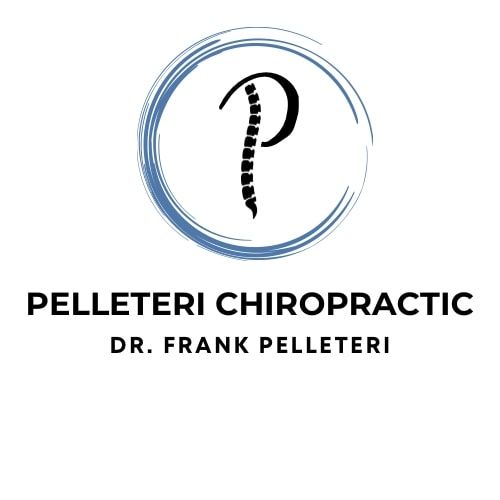 A logo for a chiropractor named dr. frank pelleteri