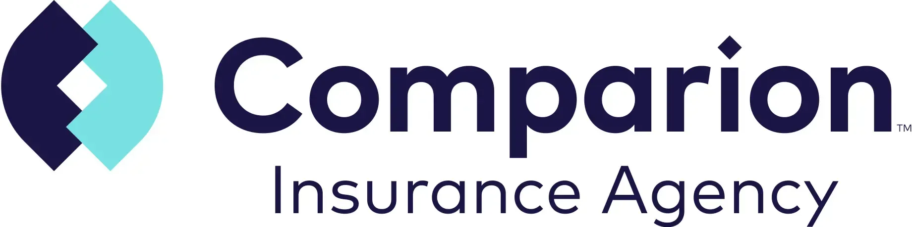 The logo for companion insurance agency has a blue diamond on it.