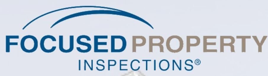 The logo for focused property inspections is blue and white
