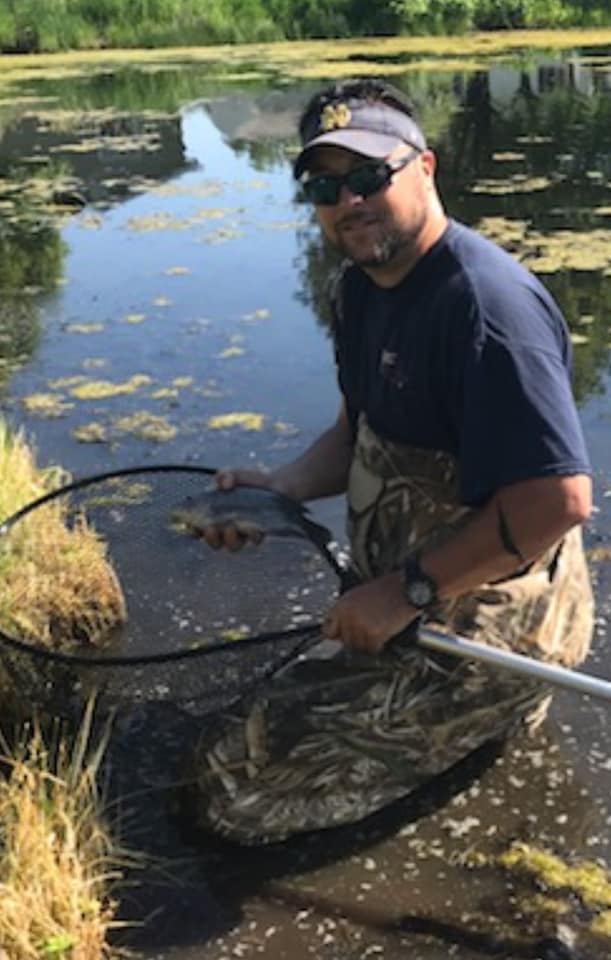 Man Cleaning the Pond — Chesterton, IN — Lake & Pond Biologists LLC
