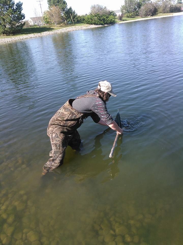 Man on the Lake — Chesterton, IN — Lake & Pond Biologists LLC