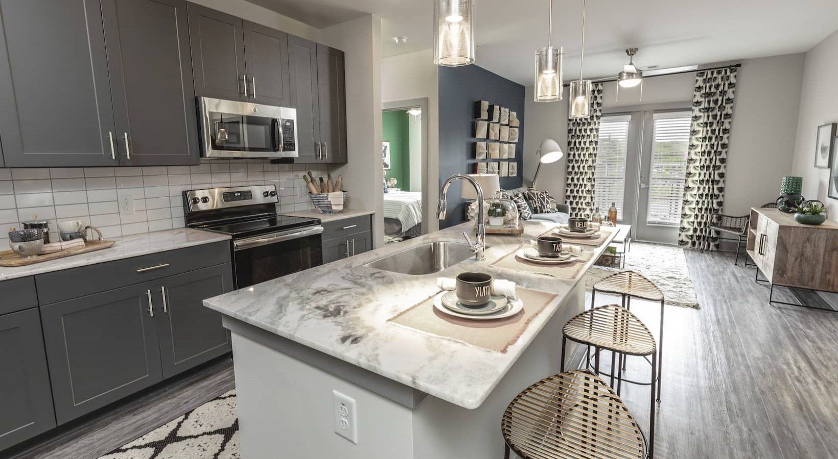 Kitchen and Living Room | Open Floor Plan | 2050 Morningside