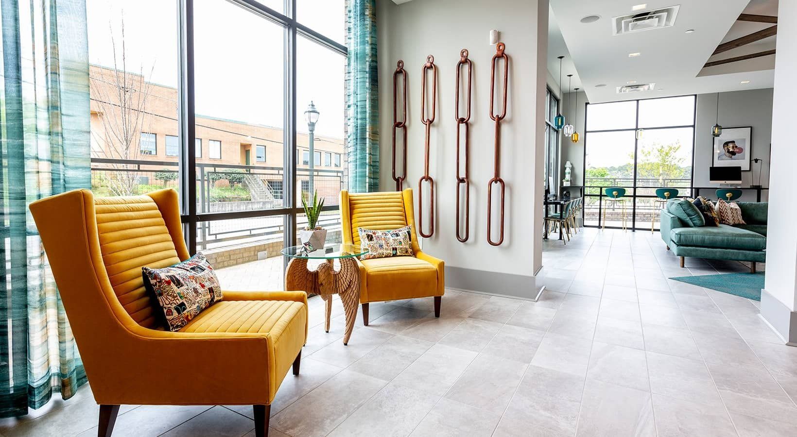 Spacious Resident Lounge with Seating Area and Beautiful View| 2050 Morningside