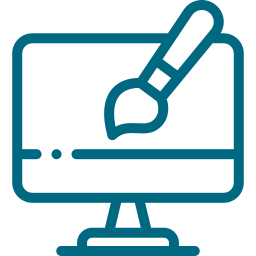 Icon - website with paint brush