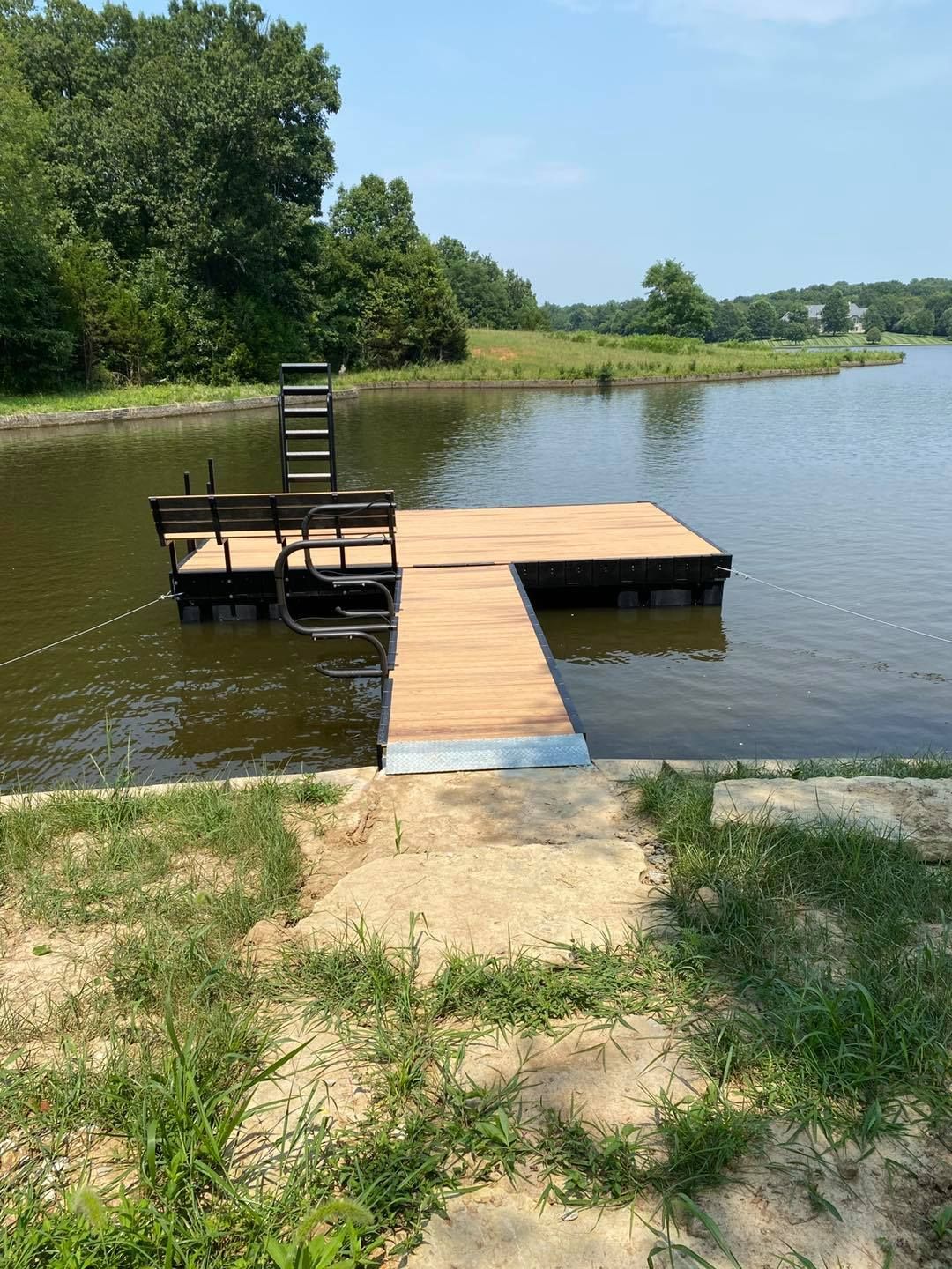 Create a Peaceful Pond or Fishing Dock in Sugar Creek Lake, MO With Mac's Docks.