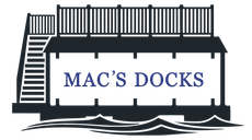 Mac’s Docks Logo: Mac’s Docks Builds the Best Custom Docks in Missouri, Iowa & Kansas.