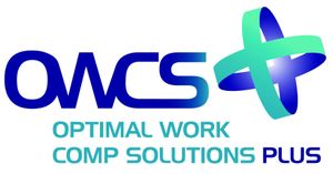 The logo for omcs + optimal work comp solutions plus