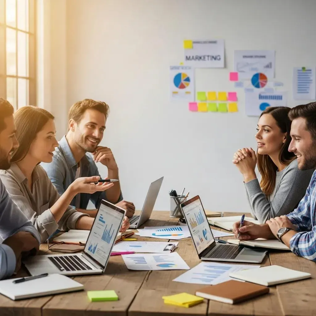 Group of Fort Myers small business owners collaborating on local SEO strategies