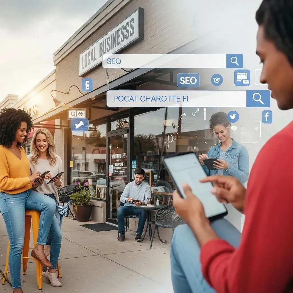 Local business storefront in Port Charlotte, showcasing digital marketing elements and SEO themes