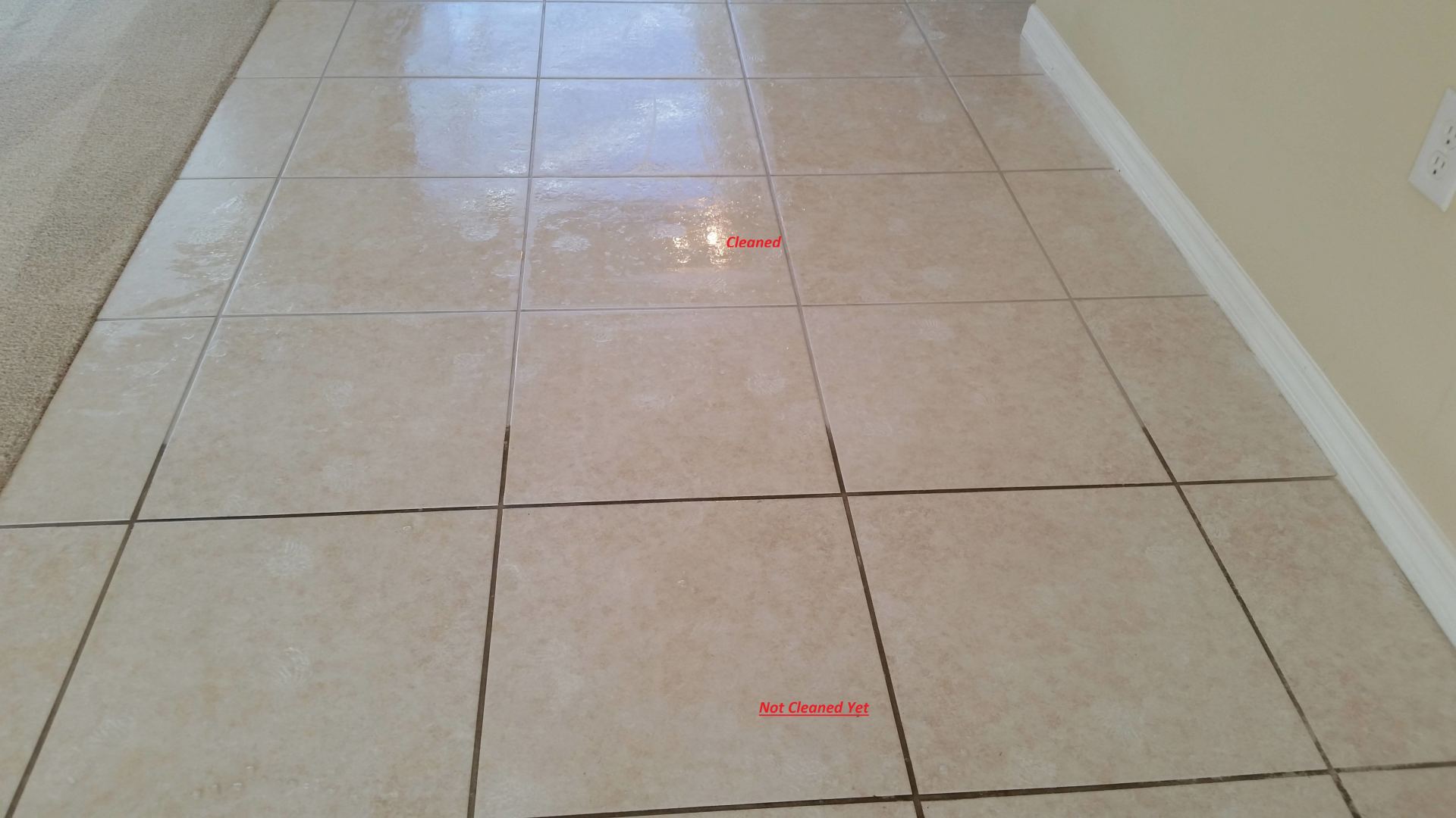 Cleaned Tiles — Punta Gorda, FL — Superior Carpet & Upholstery Cleaning Inc