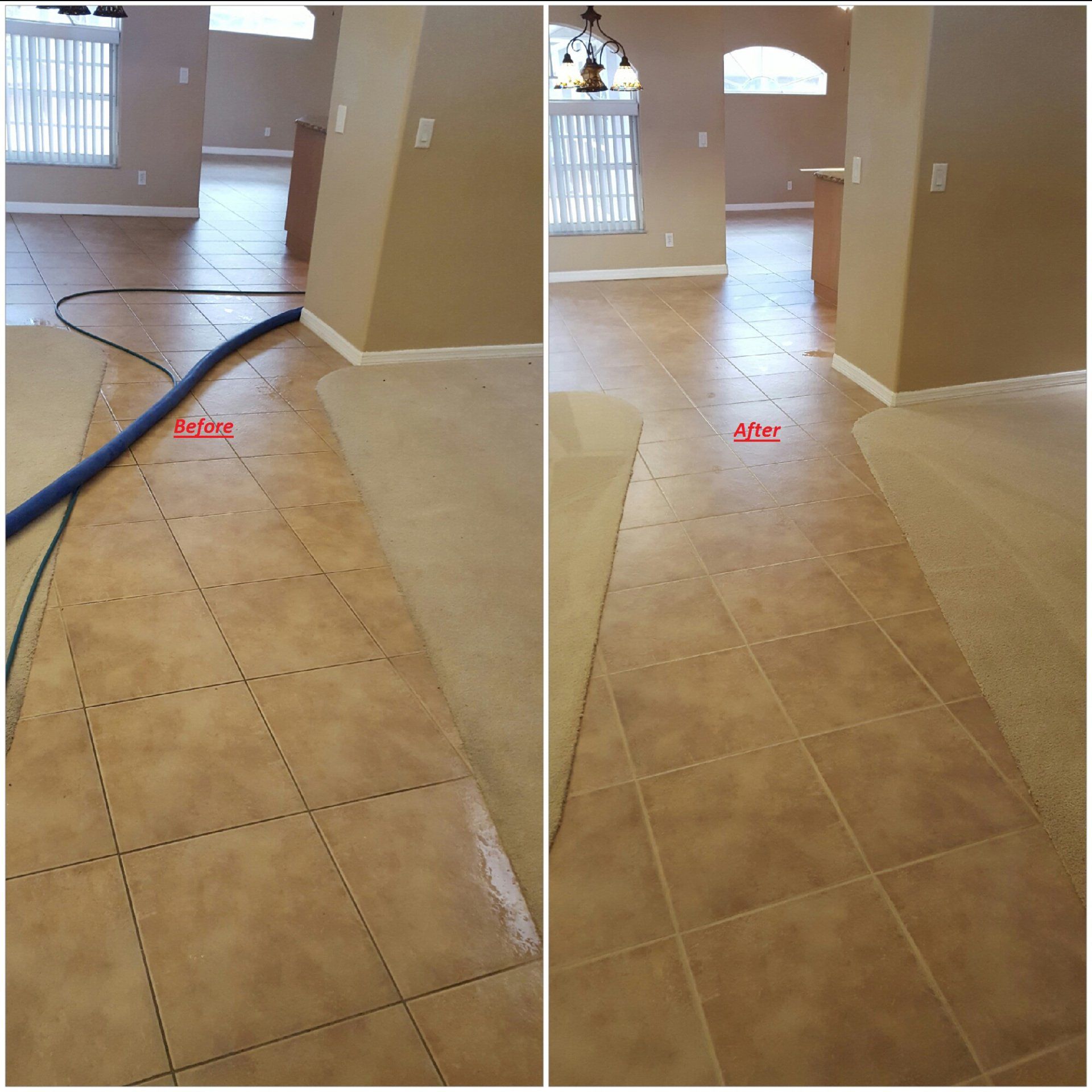 Before & After Floor Room — Punta Gorda, FL — Superior Carpet & Upholstery Cleaning Inc