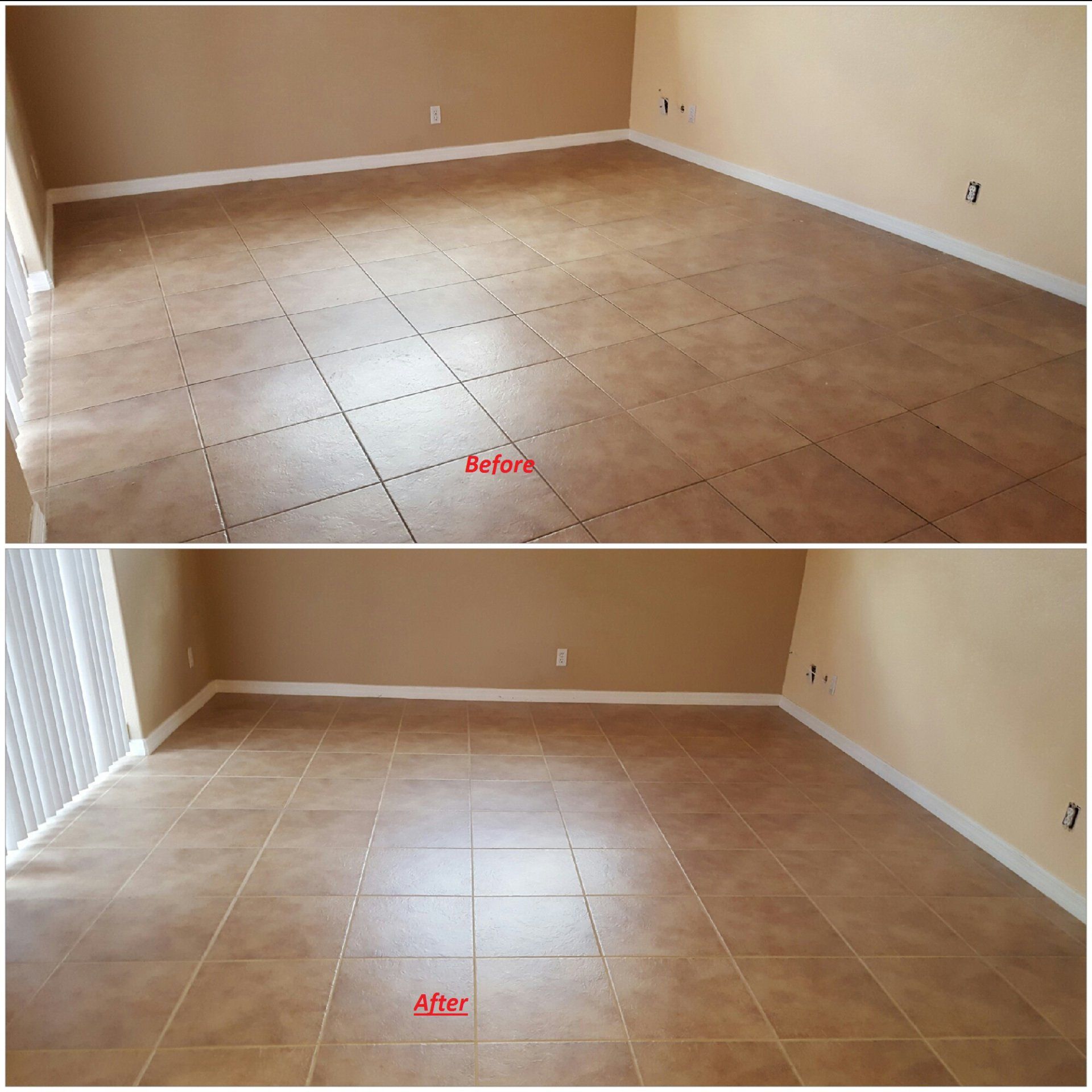 Before & After Floor Surface — Punta Gorda, FL — Superior Carpet & Upholstery Cleaning Inc