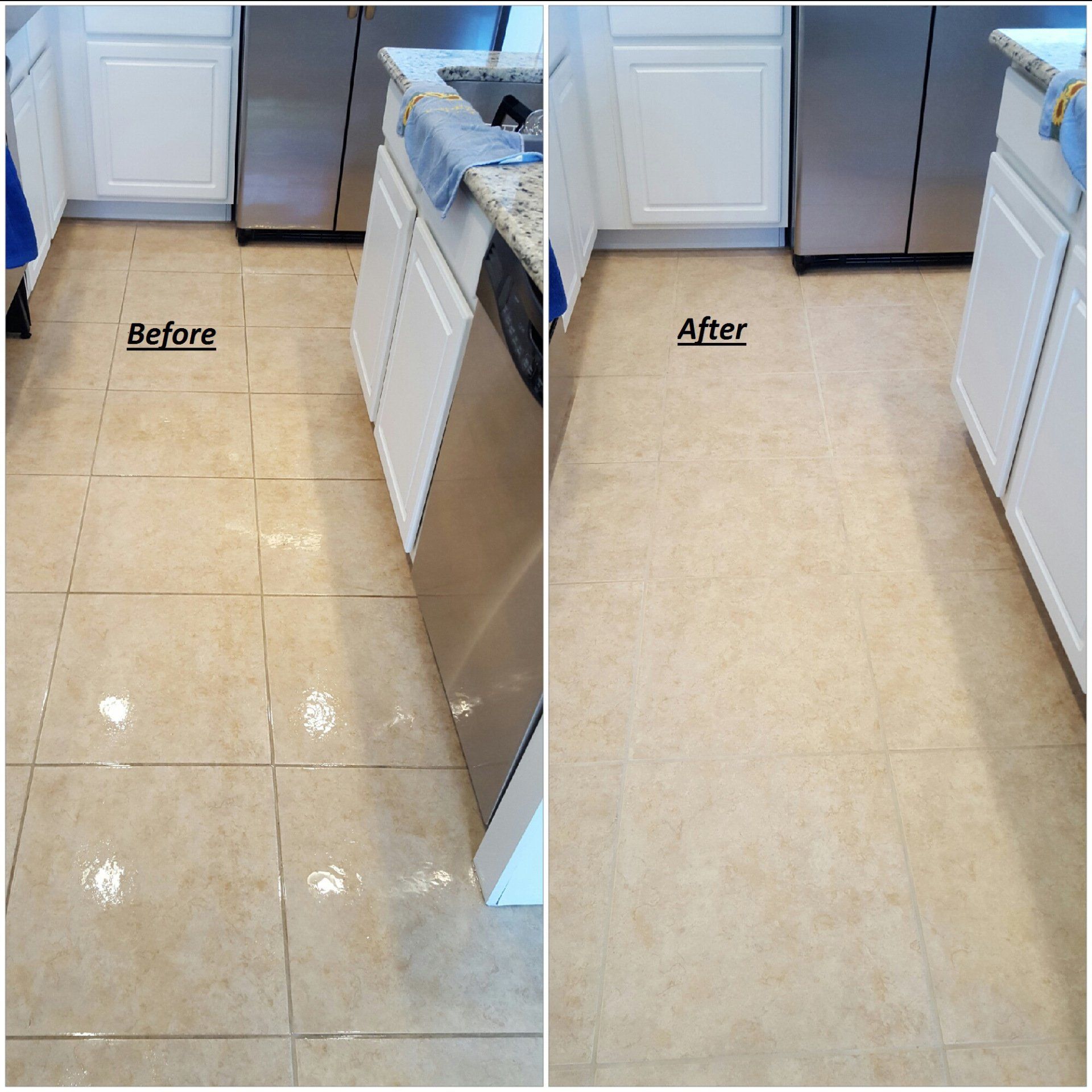 Before & After Shining Floor — Punta Gorda, FL — Superior Carpet & Upholstery Cleaning Inc