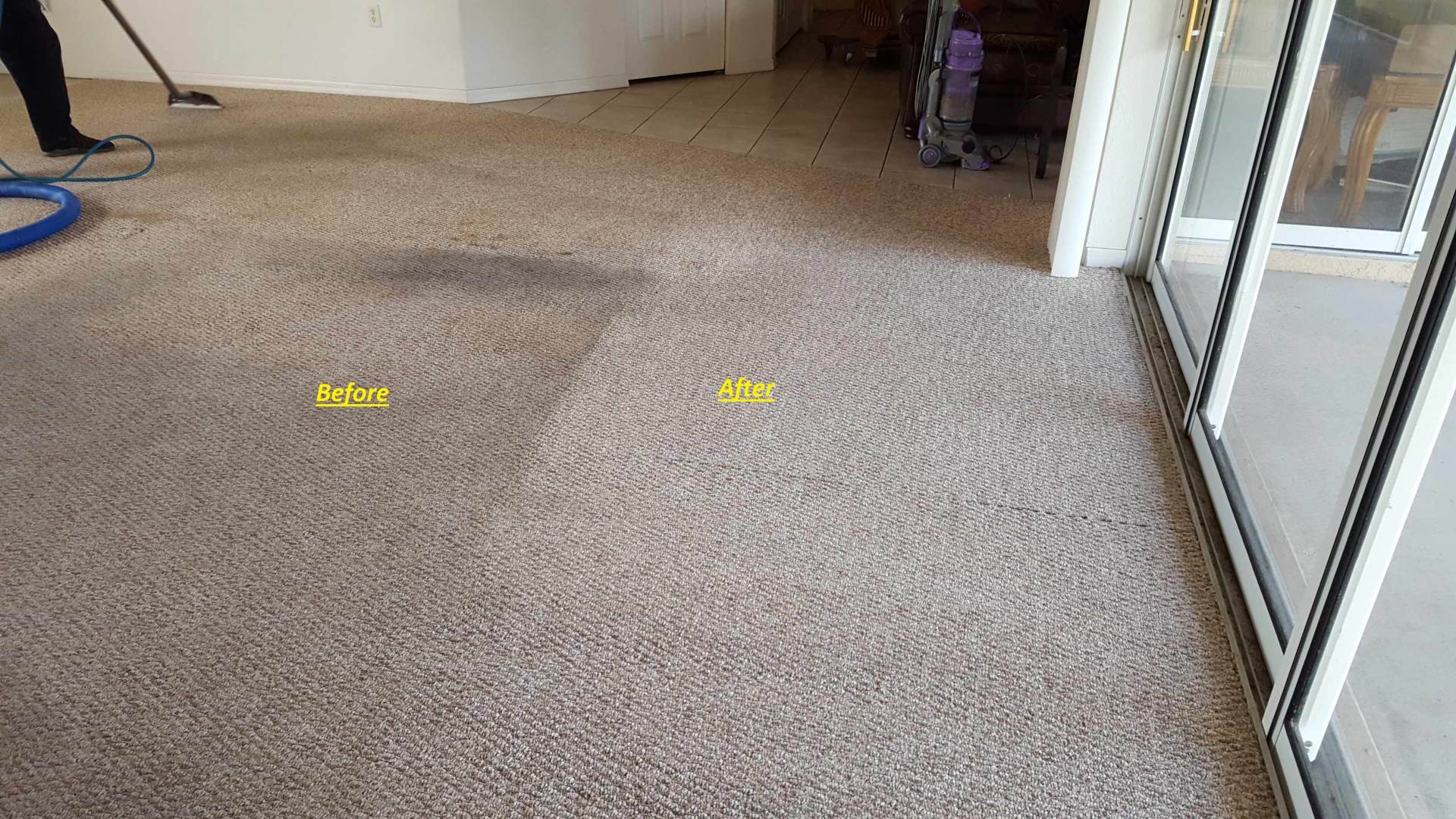 Before & After Carpet — Punta Gorda, FL — Superior Carpet & Upholstery Cleaning Inc