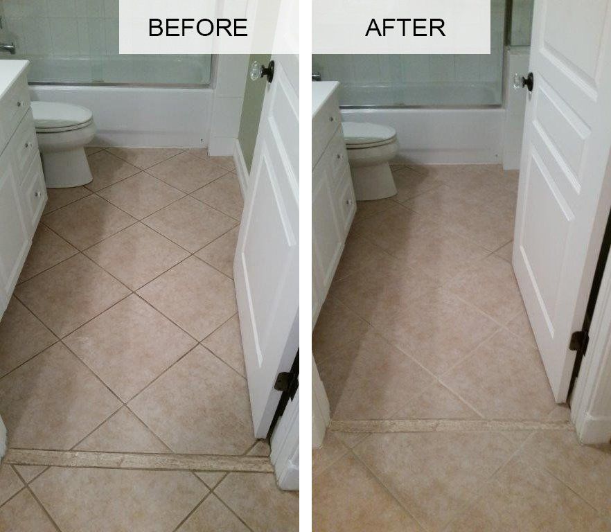 Before & After Bathroom — Punta Gorda, FL — Superior Carpet & Upholstery Cleaning Inc