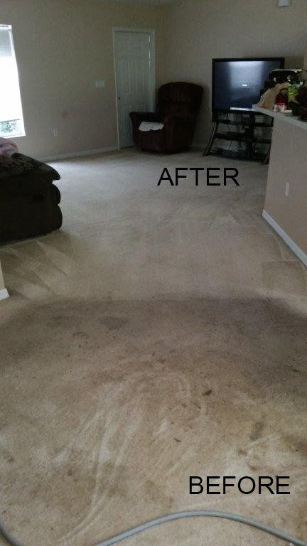 Before & After Living Room — Punta Gorda, FL — Superior Carpet & Upholstery Cleaning Inc