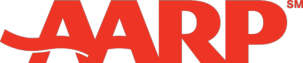 The red AARP logo on a white background.