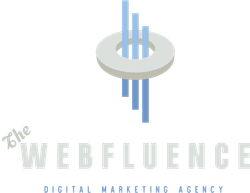 A logo for the webfluence digital marketing agency