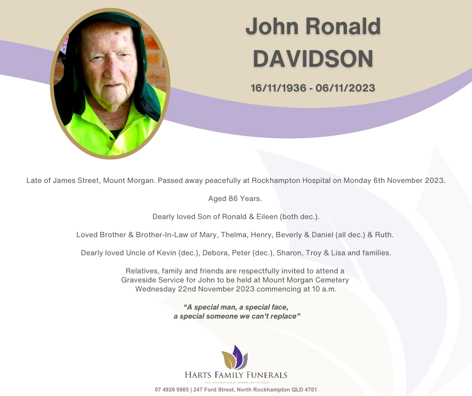 DAVIDSON, John Ronald