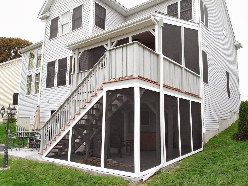 House with Outdoor Stairs — Methuen, MA — Methuen Glass 2
