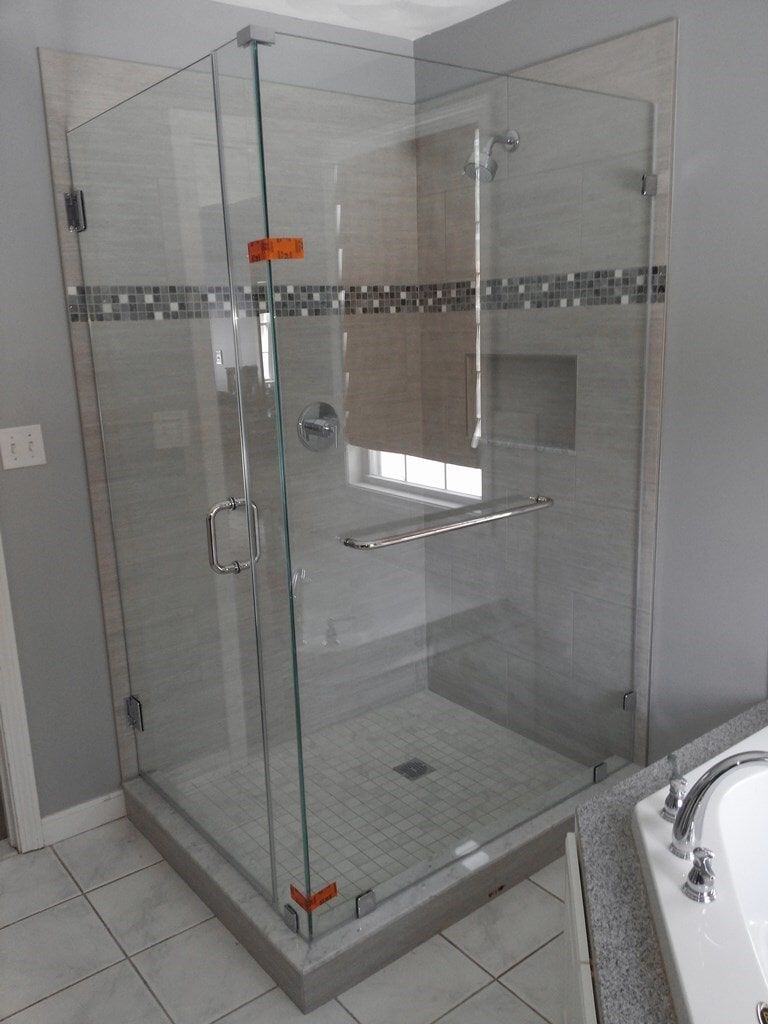 Glass Shower Door with a Handle — Methuen, MA — Methuen Glass 2