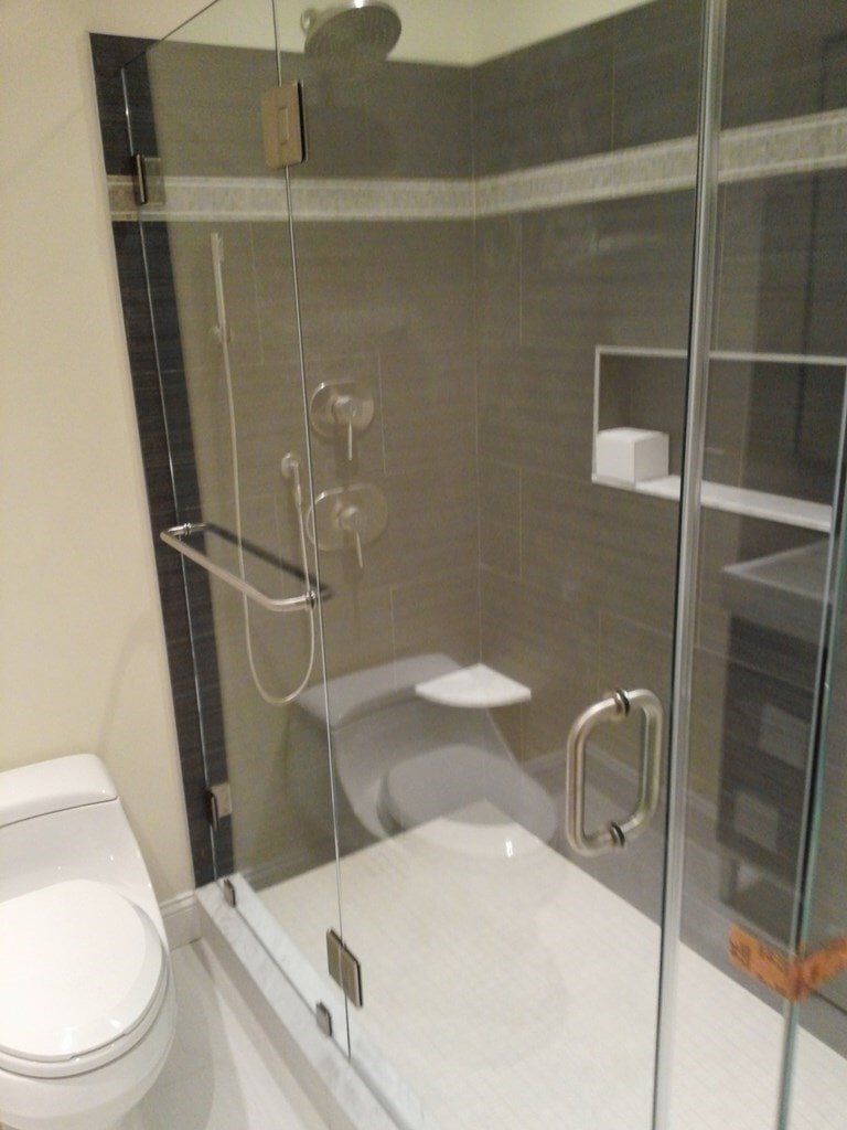 Shower Room with Black Walls — Methuen, MA — Methuen Glass 2