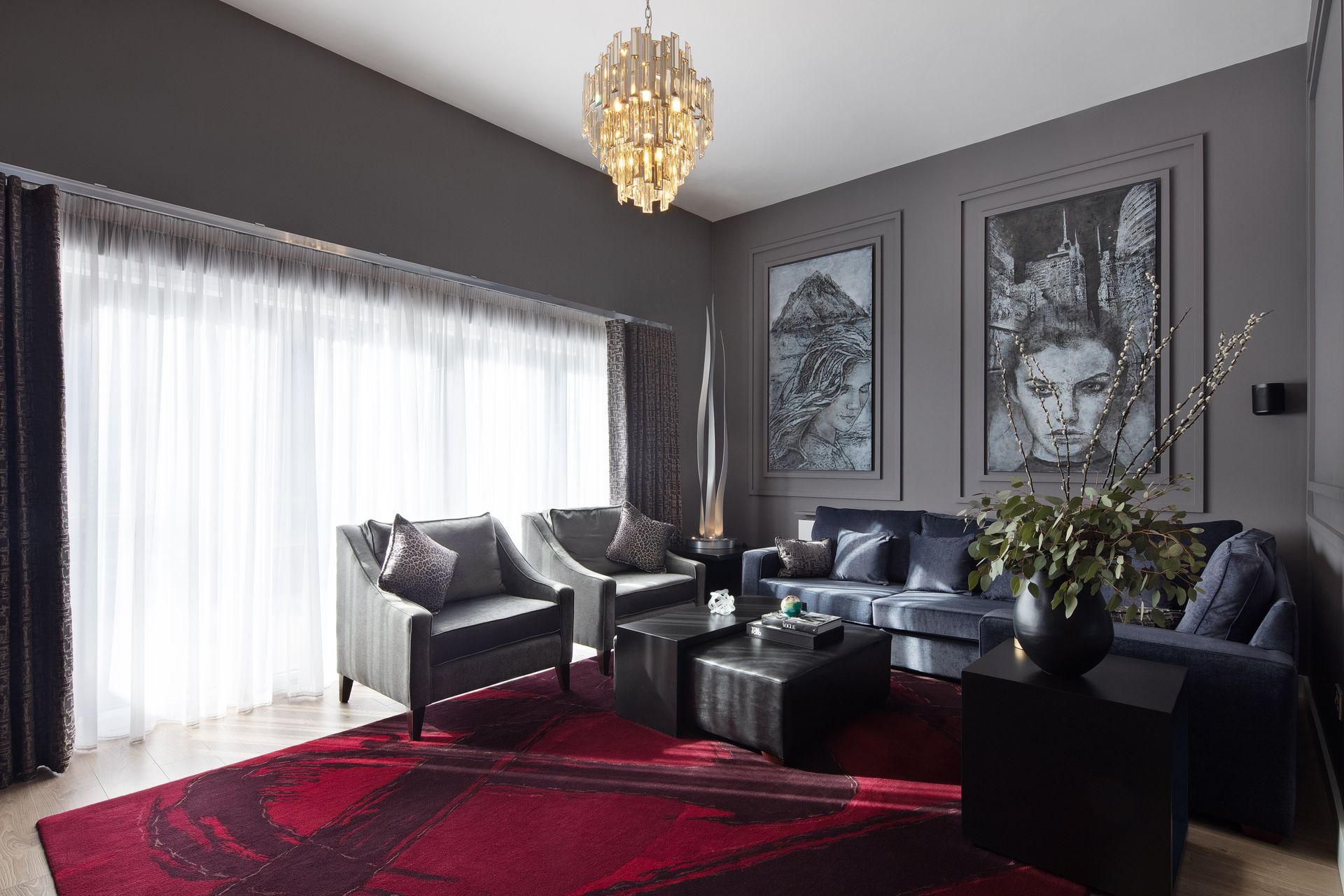 Living room by Cush Interiors