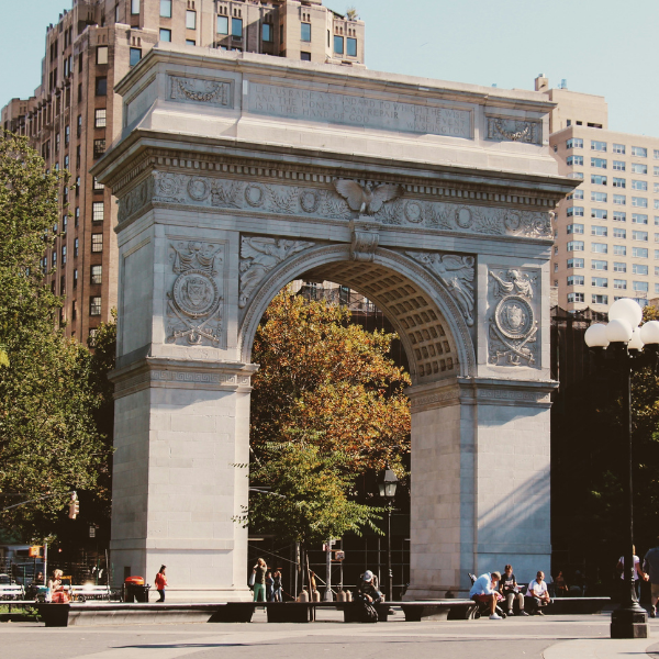 Washington Square Monument situated in Washington Square Park