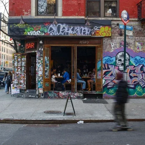 Bar on St. Mark's Place in East Village NYC