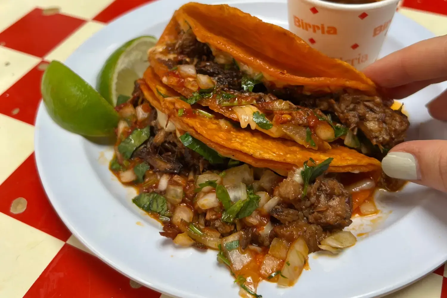 Birria Taco From Tacombi Bleecker Street Greenwich Village NYC