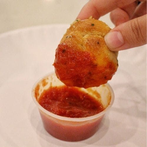 Everything bagel with cream cheese from Broad Nosh Bagels on the Upper West Side NYC