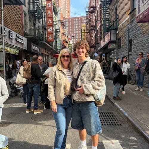 Mother and Son On Pell Street, Chinatown NYC