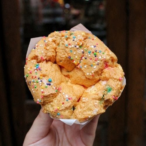 Hong Kong sponge cake from Spongies Cafe in Chinatown, NYC