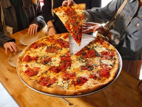 Nonna Maria slice from Bleecker Street Pizza in Greenwich Village