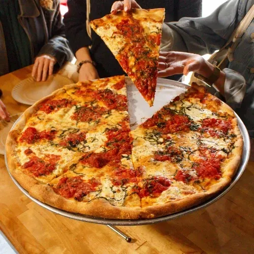 Nonna Maria pizza from Bleecker Street Pizza in Greenwich Village, NYC