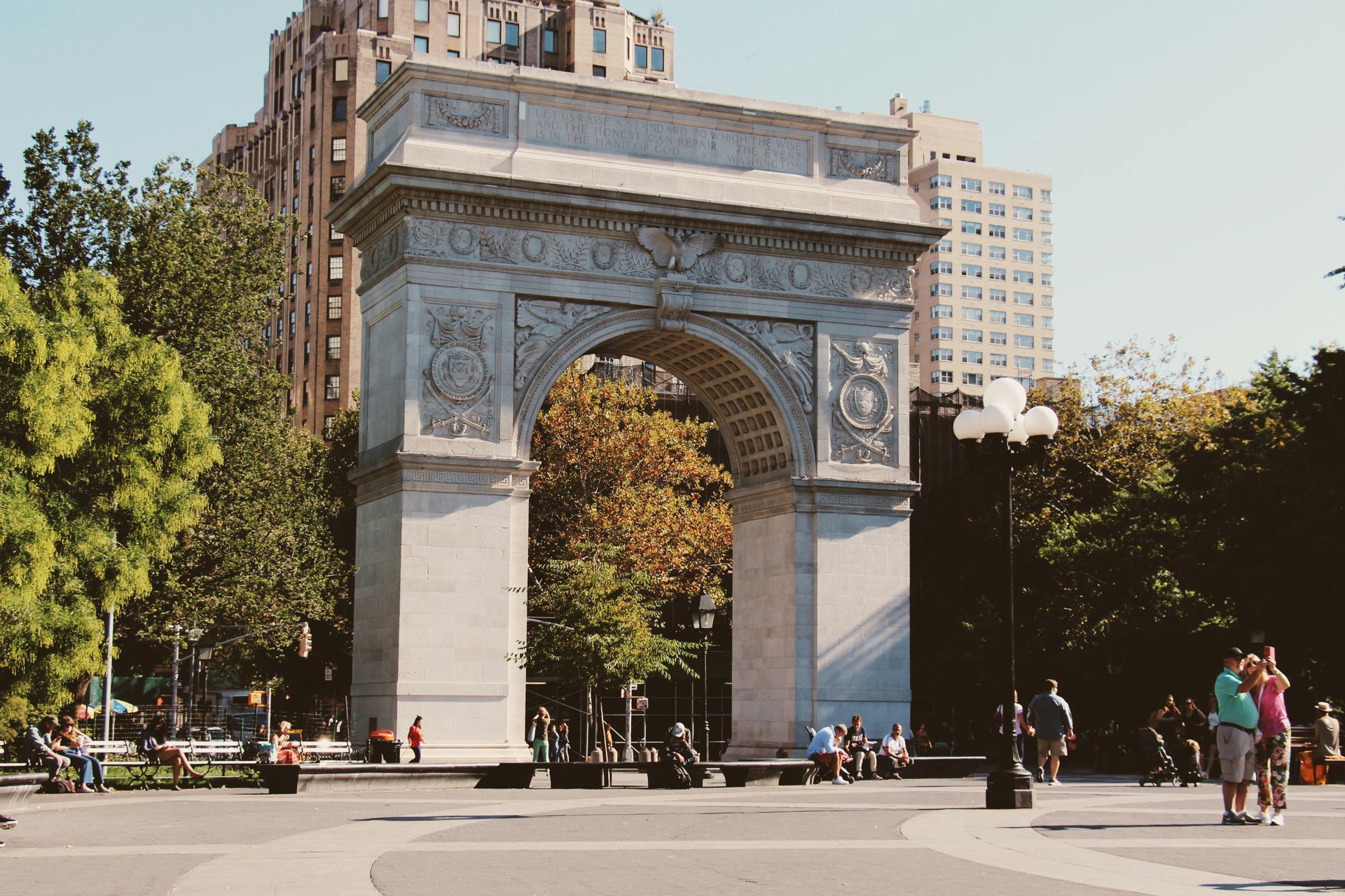 Washington Square Monument in New York City's Washington Square Park