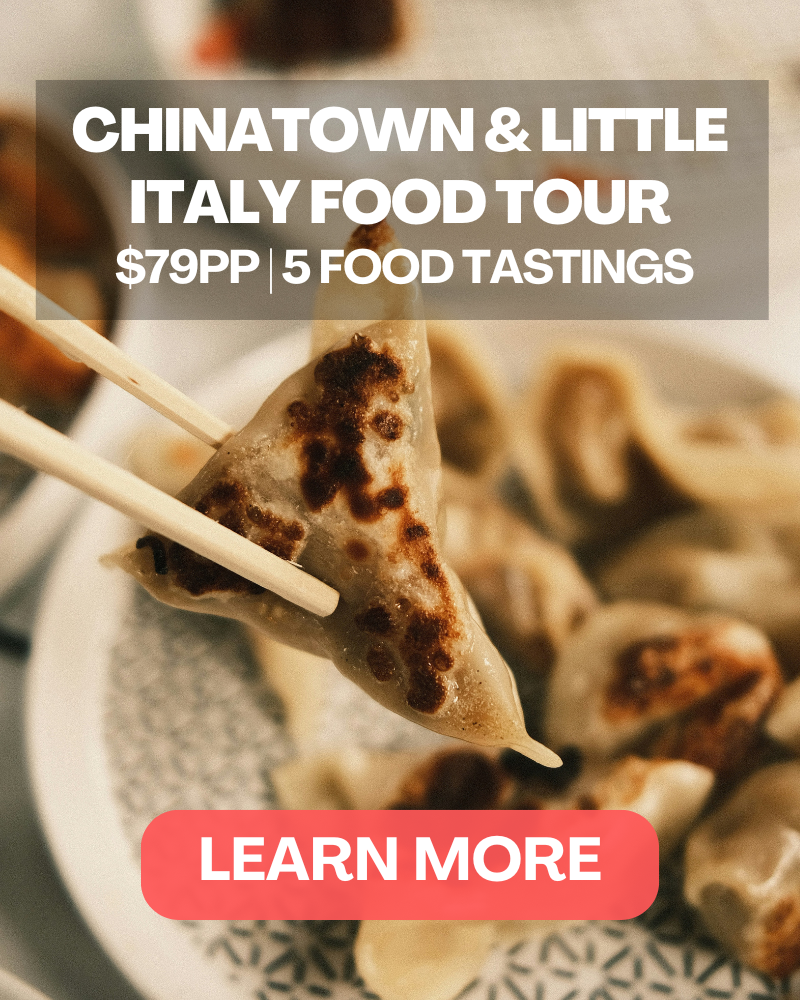 Chinatown and Little Italy Food Tour for $79 per person including 5 food tastings