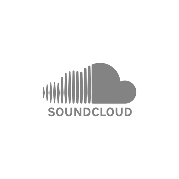 O logotipo do soundcloud é uma nuvem com uma onda sonora saindo dela.