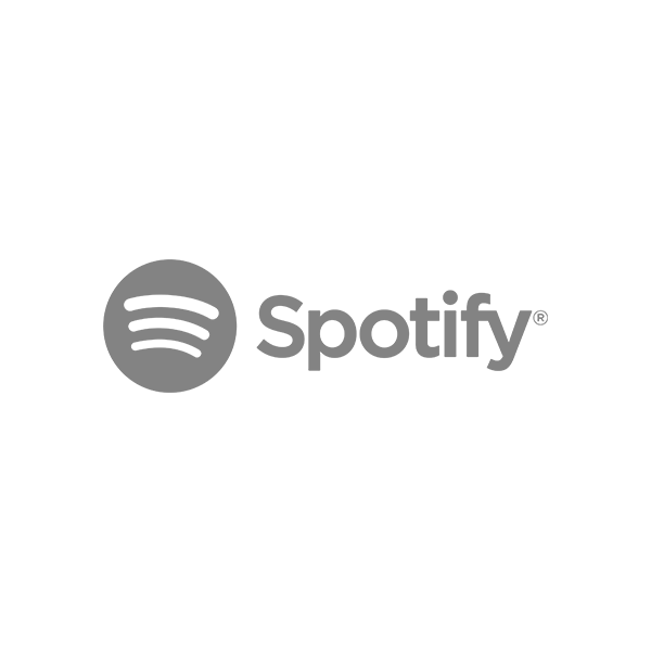 Um logotipo preto e branco para Spotify em um fundo branco.