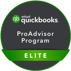 A badge that says proadvisor program elite on it