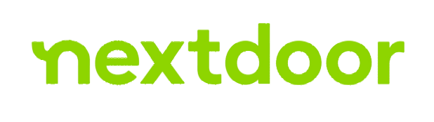 A green nextdoor logo on a white background