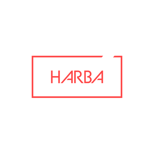Logo for HARBA, featuring red text and a red box outline.