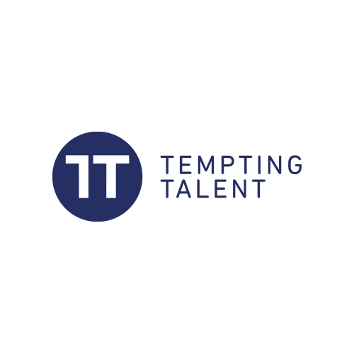 Logo for Tempting Talent: a white