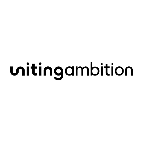 Logo for Uniting Ambition: black text on white background.