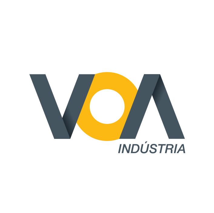 Um logotipo para uma empresa chamada voa industria